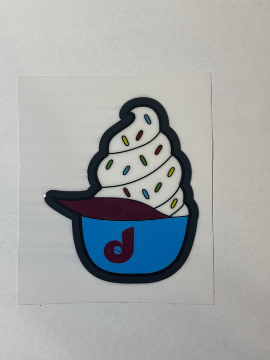 Retro Ice cream Helmet Sticker