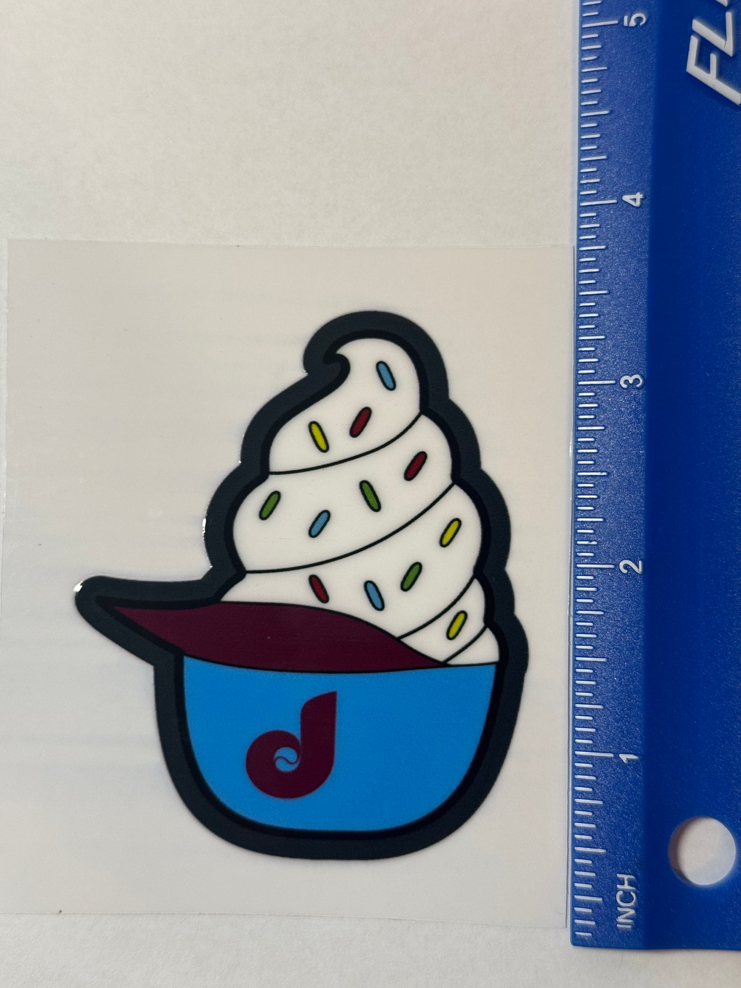 Retro Ice cream Helmet Sticker