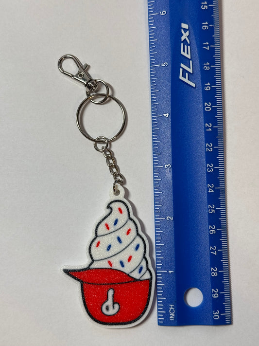 3D Printed Ice cream Helmet Keychain