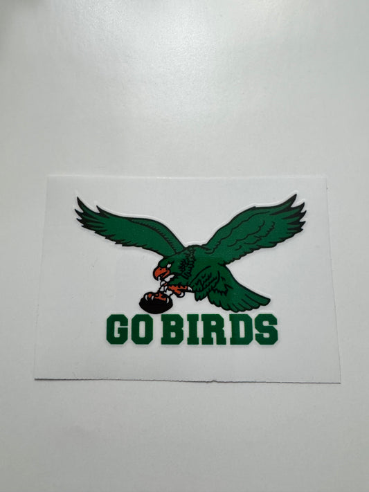 Green Eagles Go Birds Sticker