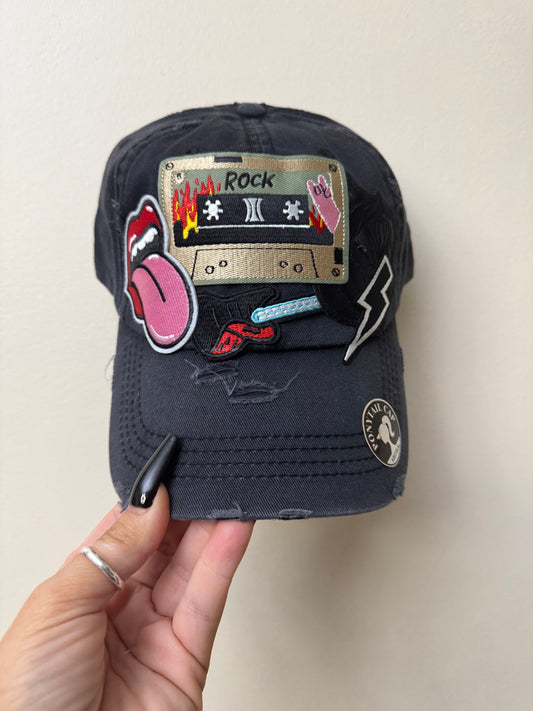 Custom Rock & Roll Distressed Hat
