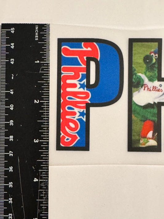 Custom Philly Baseball DTF Transfer