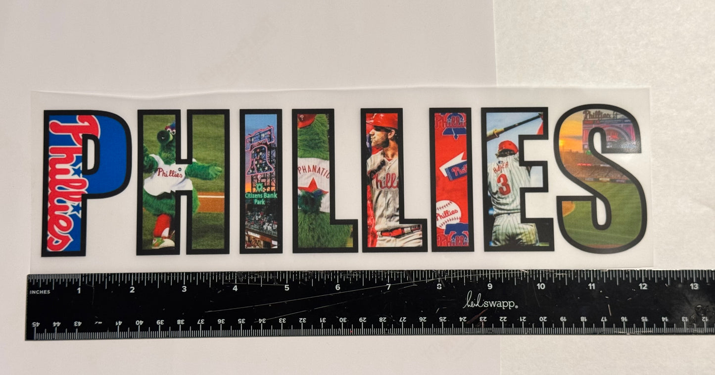 Custom Philly Baseball DTF Transfer
